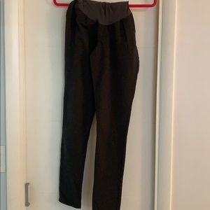 Full belly panel maternity pants gray